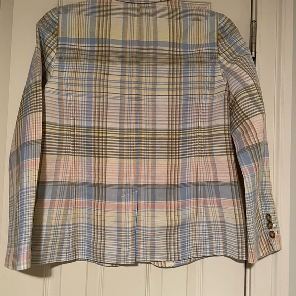 Talbot’s Linen/Cotton madras blazer - Picture 6 of 6